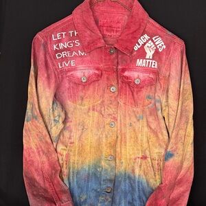 Black History Custom Created Jean Jacket